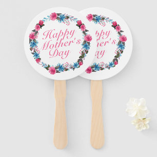 Éventail Fête des mères joyeuses et élégantes Fan de couron