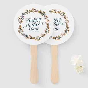 Éventail Fête des mères joyeuses et élégantes Fan de couron