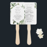 Éventail Feuilles & Eucalyptus Rustic Wedding Programme Ven<br><div class="desc">Cool de vos invités tout en leur donnant un beau programme de mariage pour suivre vos événements avec vos Feuilles rustiques modernes et élégants & Eucalyptus Rustic Wedding Programmes.</div>