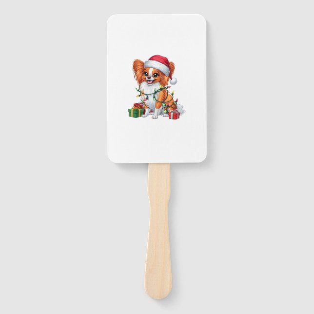 Éventail Feux de Noël Éclairage Santa Chapeau Papillon Chie (Devant)