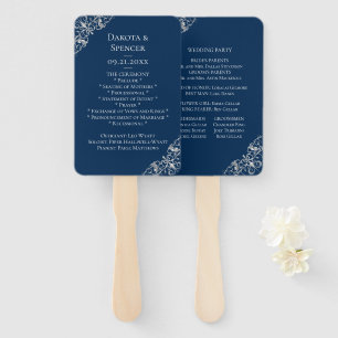 Éventail Filigree Art déco   Programme de gris argenté bleu