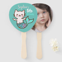 Fille Anniversaire Chat Mermaid mignonne Photo Blu