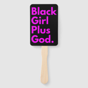 ÉVENTAIL FILLE NOIRE PLUS DIEU