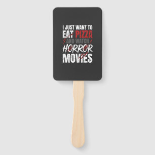 Éventail Films d'horreur Pizza Halloween Design_1