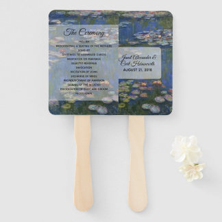Éventail Fine Art Lys d'eau Programme de mariage Ventilateu