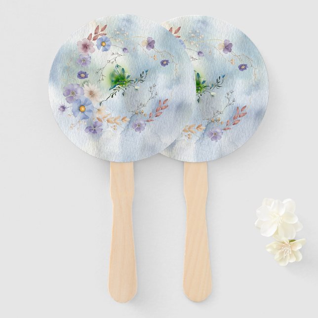 Éventail Fleur de couronne et ensemble de fantaisie (Devant et derrière)