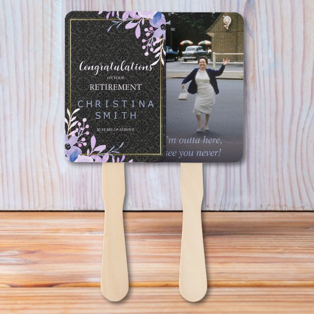 Éventail Fleur moderne Pastel Aquarelle Parti de retraite (Modern Floral Pastel Watercolor Retirement Party)