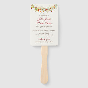 Éventail Fleur sauvage Jaune Marigold Mariage de feuillage