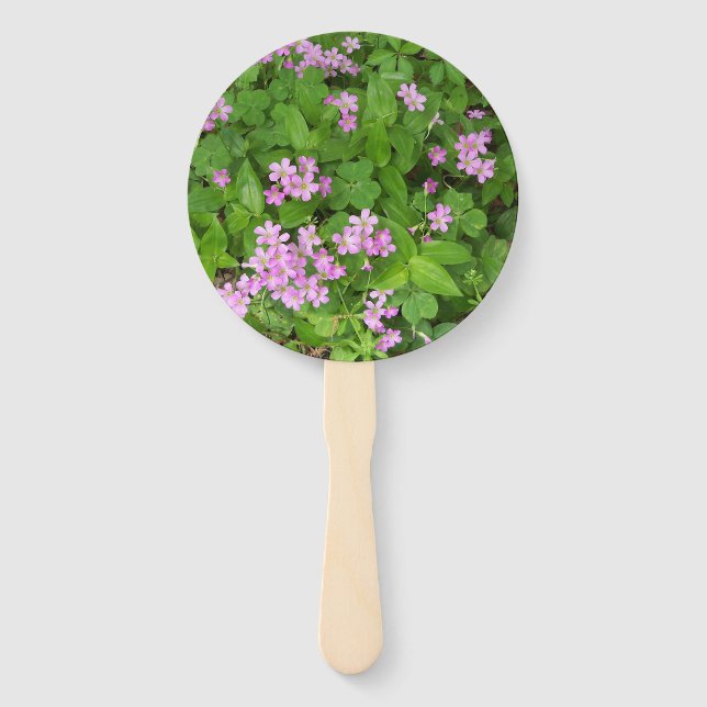 Éventail Fleur sauvage rose et verte sur ventilateur de pro (Devant)