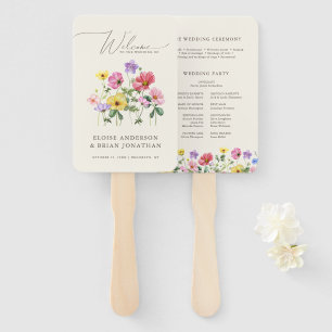 Éventail Fleur sauvage Rustic Chic Floral Boho Programme de