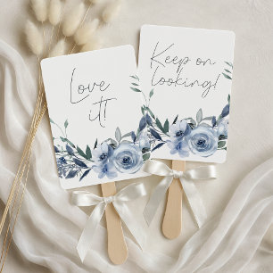 Éventail Fleurs Bleu Poussiéreux Disent Oui à la Robe