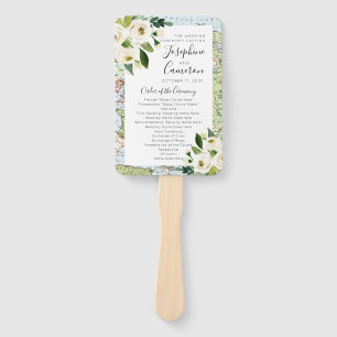 Éventail Floral Carte Voyage Thème Mariage Cérémonie Progra