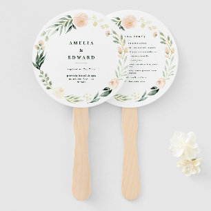 Éventail Floral de pêche et mariage de feuillage