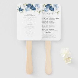Éventail Floral Dusty Blue Eucalyptus Programme de mariage