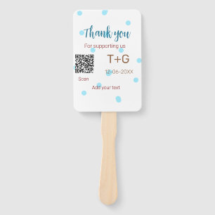Éventail Fonds Lune de miel Ajouter Q R code nom de couple 
