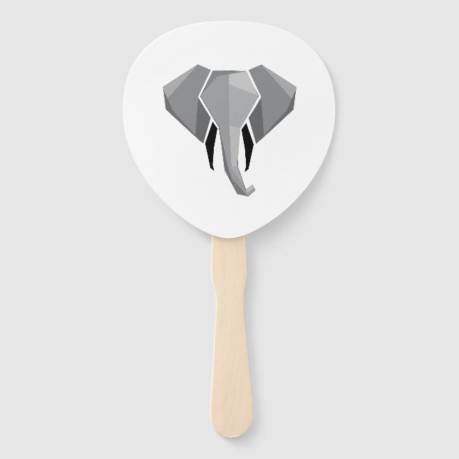 Éventail Formes simples Géométrie Tête d'éléphant (Devant)