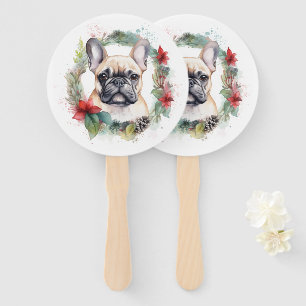 Éventail French Bulldog Christmas Wreath Festive Pup