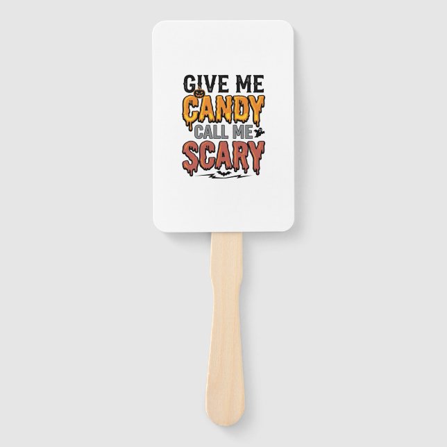 Éventail Friandises d'Halloween Donnez-moi des bonbons Appe (Devant)
