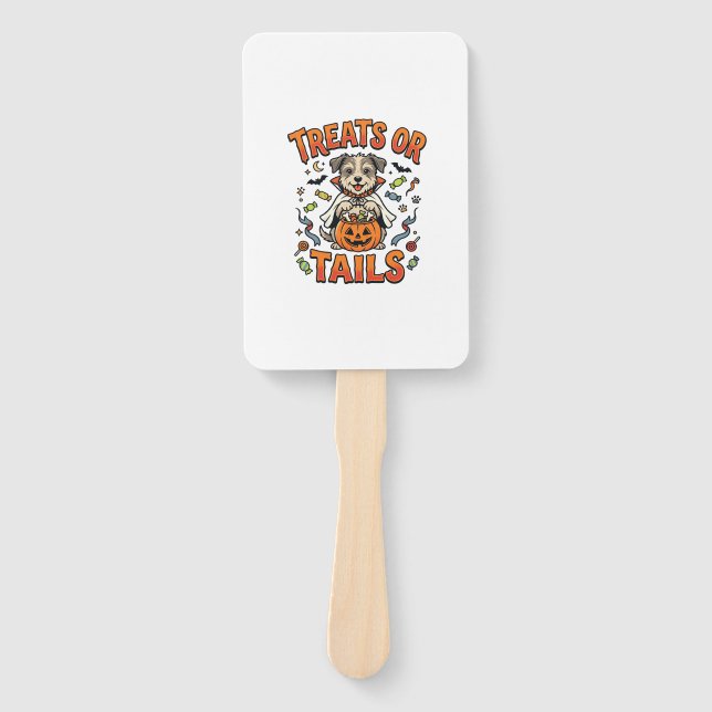 Éventail Friandises pour chien de Halloween méfaits (Devant)
