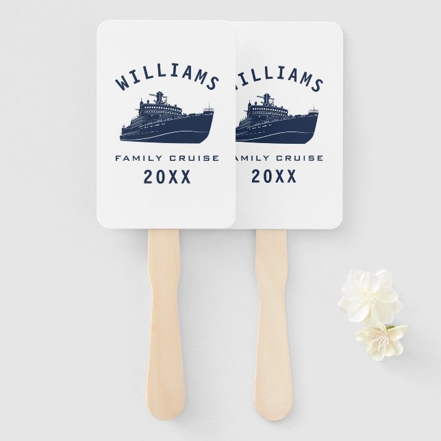 Éventail Fun Sea Cruise Ship Famille Réunion Vacances été (Devant et derrière)
