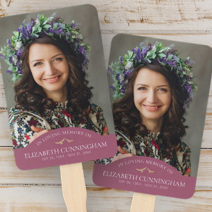 Éventail Funérailles commémoratives Oiseaux classiques Ph