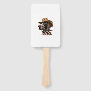 Éventail Funny Sheriff Chemise Chien Allemand Pointer Chien