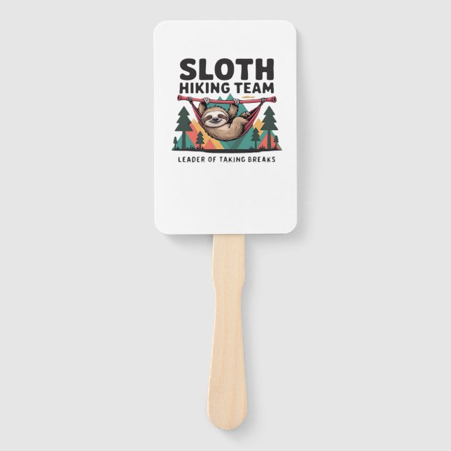 Éventail Funny Sloth Hiking - This funny sloth hiking gift  (Devant)
