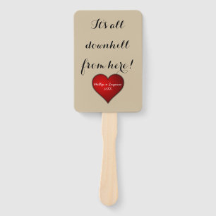 Éventail Funny Sweet Wedding Red Heart