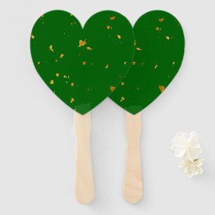 Éventail Gold Flakes sur Emerald Green