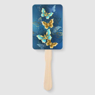 Éventail Golden butterflies