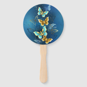 Éventail Golden butterflies