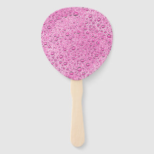 Éventail gouttelettes d'eau roses chaudes
