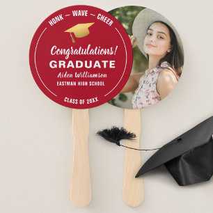 Éventail Graduation Honk Wave Gold Grad Casquette Photo per