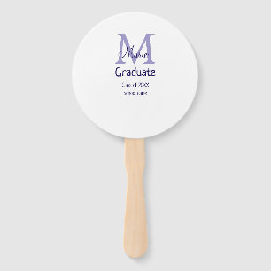 Éventail Gradué ajouter nom monogramme violet simple m mini