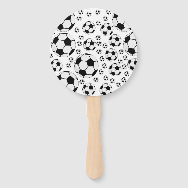 Éventail Graphisme de ballon de football classique Fan de s (Devant)