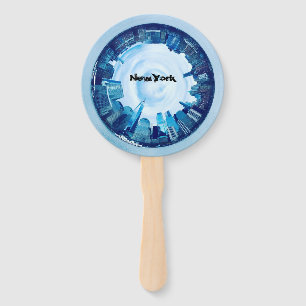 Éventail gratte-ciel new york en rond