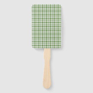 Éventail Green White Plaid Pattern