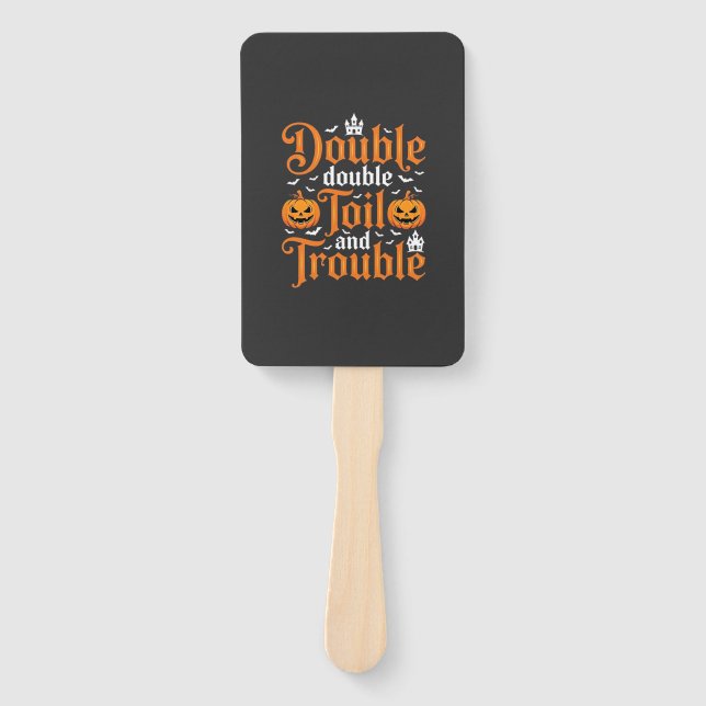Éventail Halloween Double Double Toil and Trouble_1 (Devant)