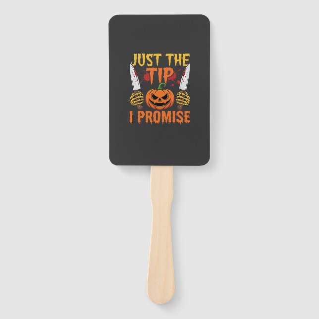 Éventail Halloween Just The Tip Citrouille Couteau Graphiqu (Devant)
