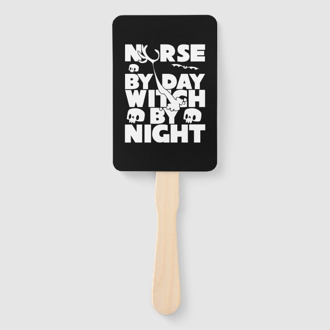 Éventail Halloween Nurse By Day Witch By Nights (Devant)