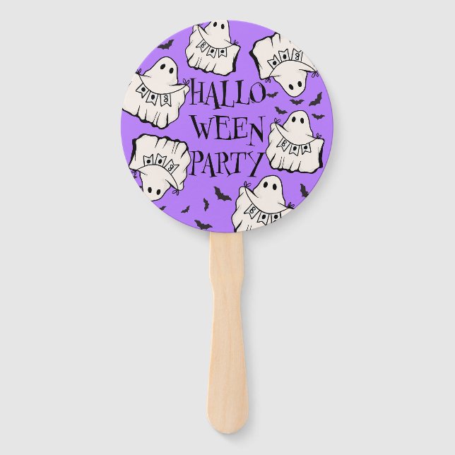 Éventail Halloween personnalisable, effrayant et amusant (Dos)