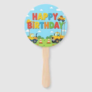 Éventail Happy birthday construction builder theme