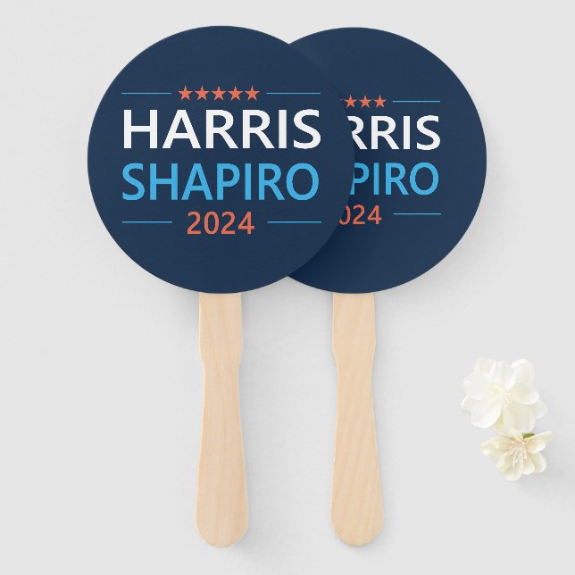 Éventail Harris Shapiro 2024 (Devant et derrière)