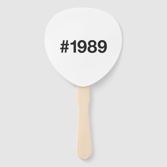 Éventail Hashtag 36 Anniversaire 1989 (Devant)