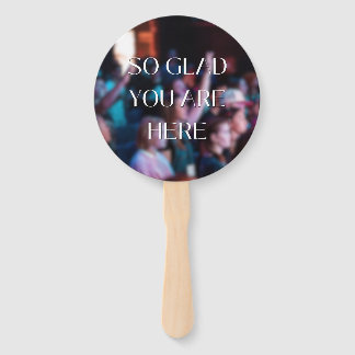 Éventail Heureux que vous soyez ici Hand Fan