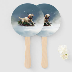 Éventail hiver de Noël du Labrador