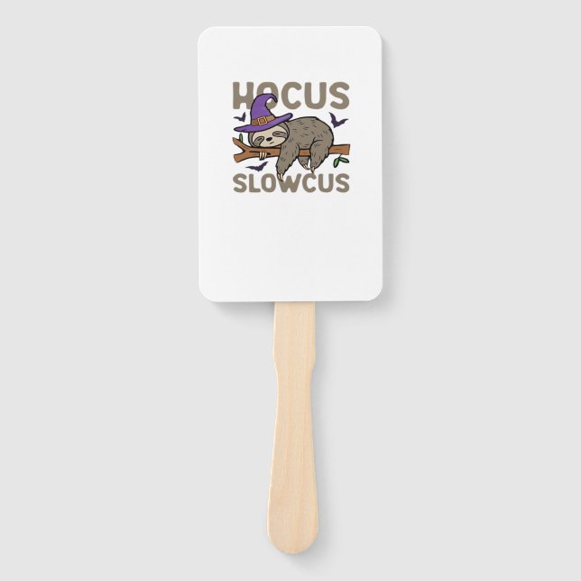 Éventail Hocus Slowcus Drôle Sloth Halloween Classique T-Sh (Devant)