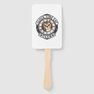 Éventail Horloge Temps Chat Chat Graphique Tee Art - Horlog
