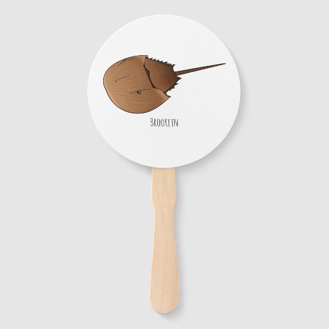 Éventail Horseshoe crab cartoon illustration (Devant)