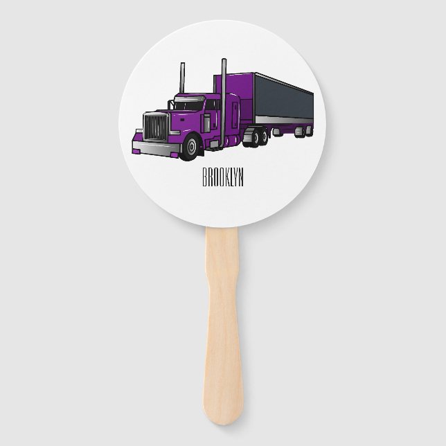 Éventail Illustration de camion semi-remorque (Devant)